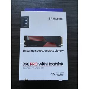 Samsung 990 PRO 2TB NVMe Internal SSD with Heatsink (New & Sealed, Free Ship)